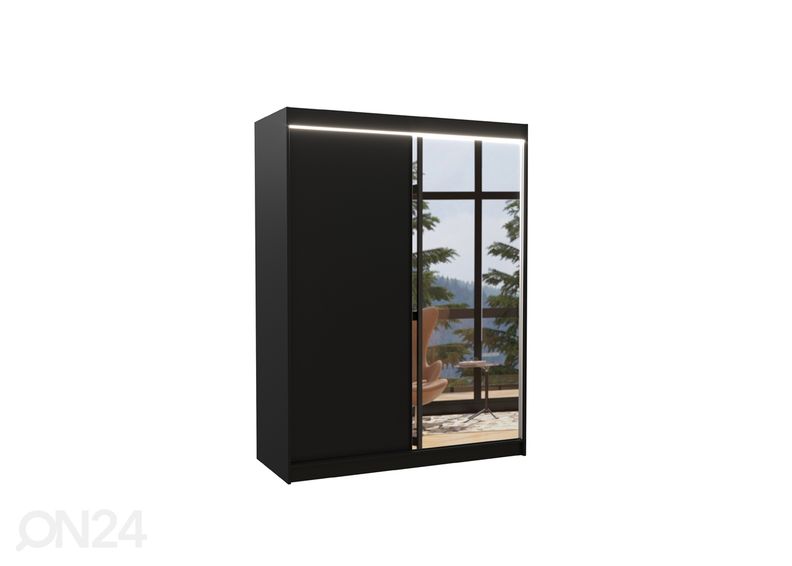 Liukuovikaappi Joanna 150 cm + LED kuvasuurennos