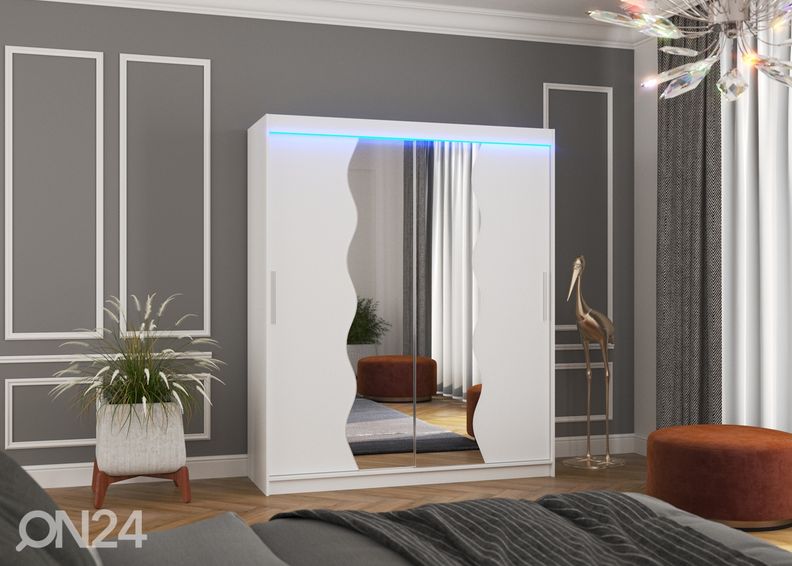 Liukuovikaappi Kara 180 cm + LED kuvasuurennos