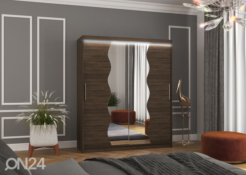 Liukuovikaappi Kara 180 cm + LED kuvasuurennos