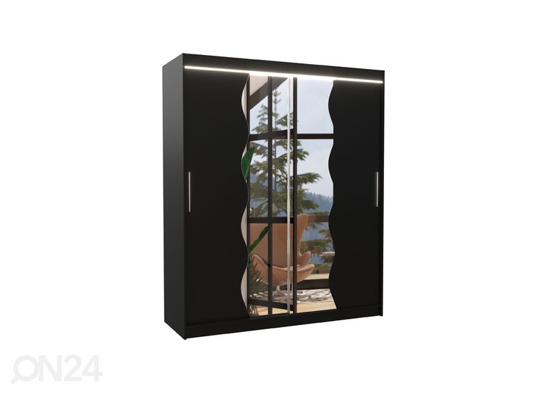Liukuovikaappi Kara 180 cm + LED kuvasuurennos