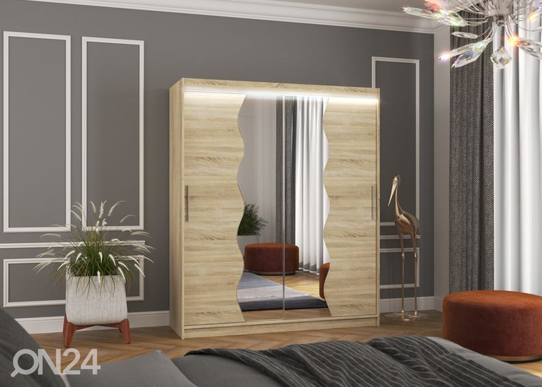 Liukuovikaappi Kara 180 cm + LED kuvasuurennos