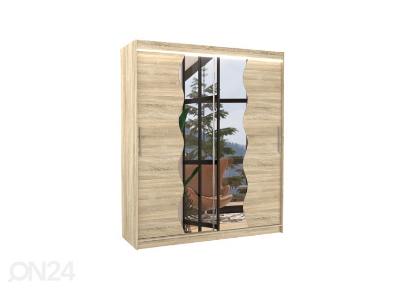 Liukuovikaappi Kara 180 cm + LED kuvasuurennos