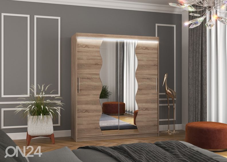 Liukuovikaappi Kara 180 cm + LED kuvasuurennos