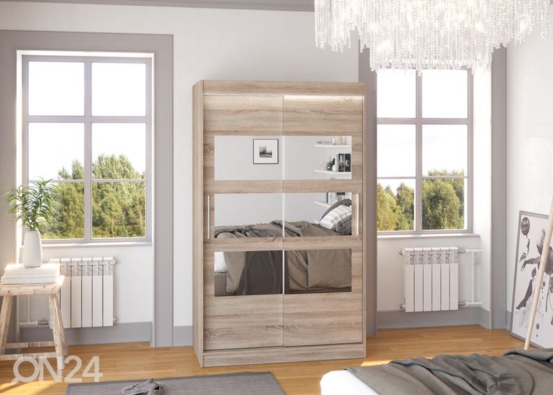 Liukuovikaappi Lara I 120 cm + LED kuvasuurennos