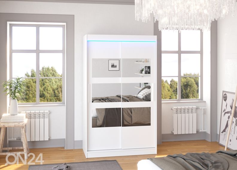 Liukuovikaappi Lara I 120 cm + LED kuvasuurennos