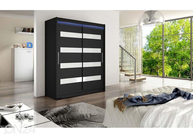 Liukuovikaappi + LED kuvasuurennos