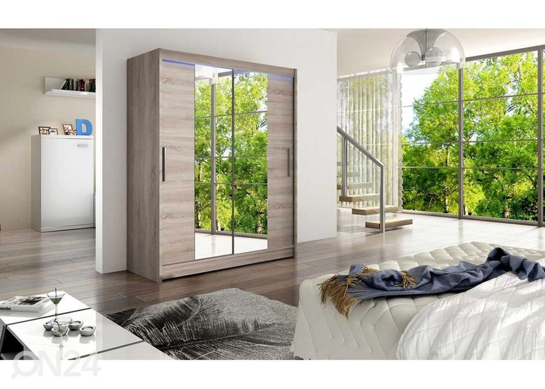 Liukuovikaappi + LED kuvasuurennos