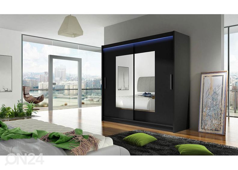 Liukuovikaappi + LED kuvasuurennos