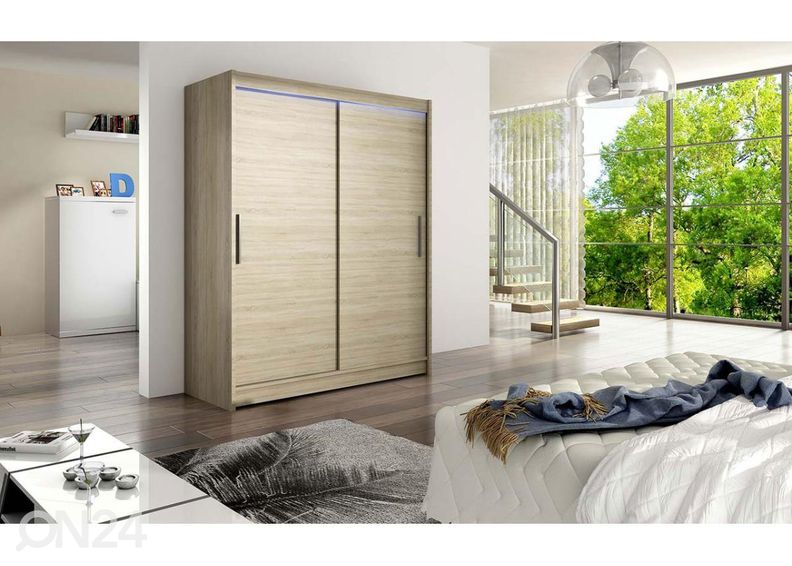 Liukuovikaappi + LED kuvasuurennos