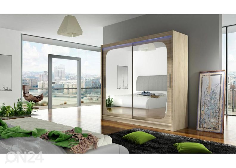 Liukuovikaappi + LED kuvasuurennos