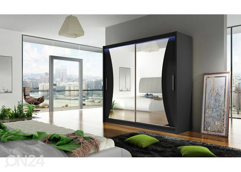 Liukuovikaappi + LED kuvasuurennos