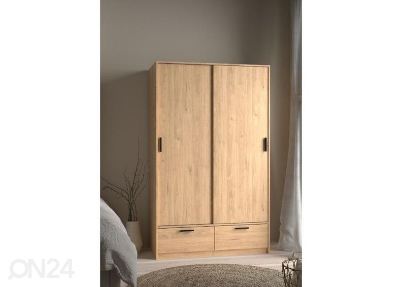 Liukuovikaappi Line 121 cm, hikkori kuvasuurennos