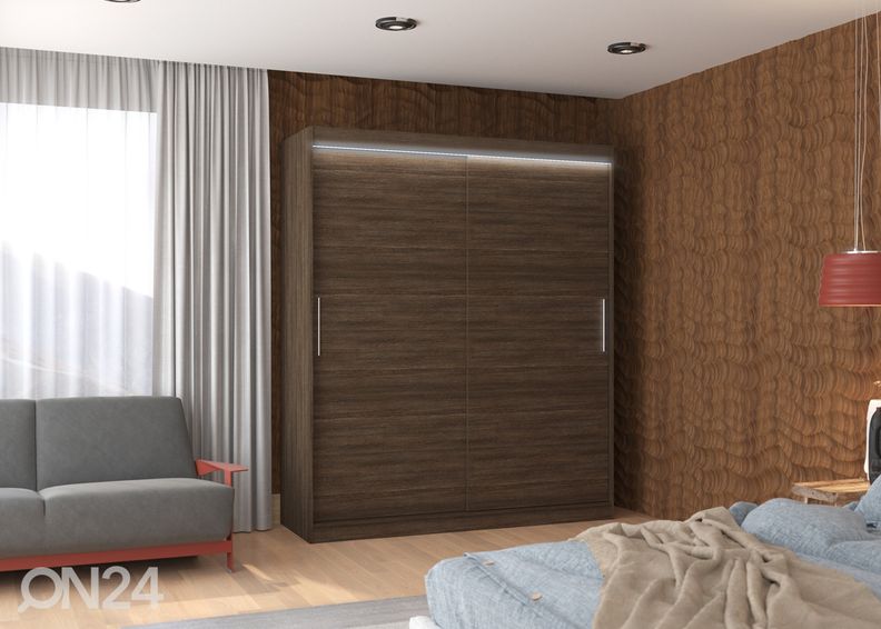 Liukuovikaappi Lino 180 cm + LED kuvasuurennos