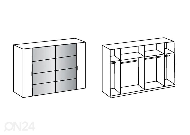 Liukuovikaappi Lotto 270 cm kuvasuurennos
