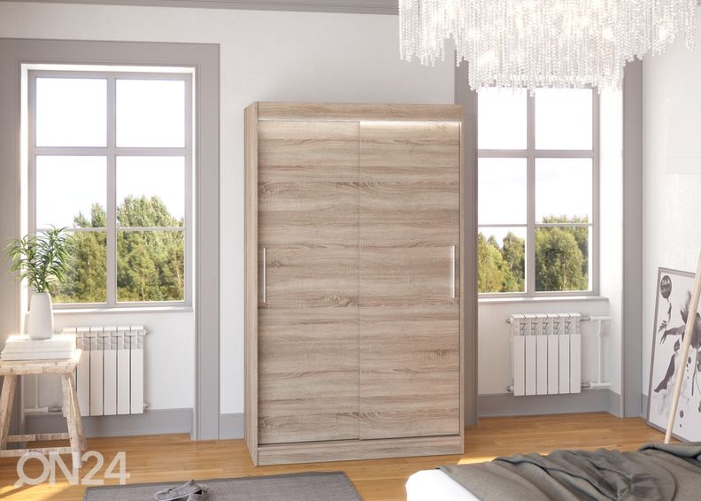 Liukuovikaappi Mars I 120 cm + LED kuvasuurennos