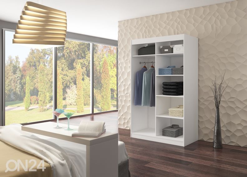 Liukuovikaappi Matlock 120 cm + LED kuvasuurennos