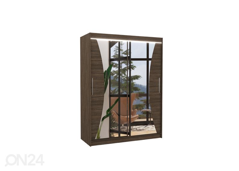 Liukuovikaappi Maxine 150 cm + LED kuvasuurennos