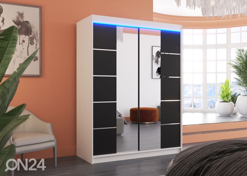 Liukuovikaappi Pelle I 150 cm + LED kuvasuurennos