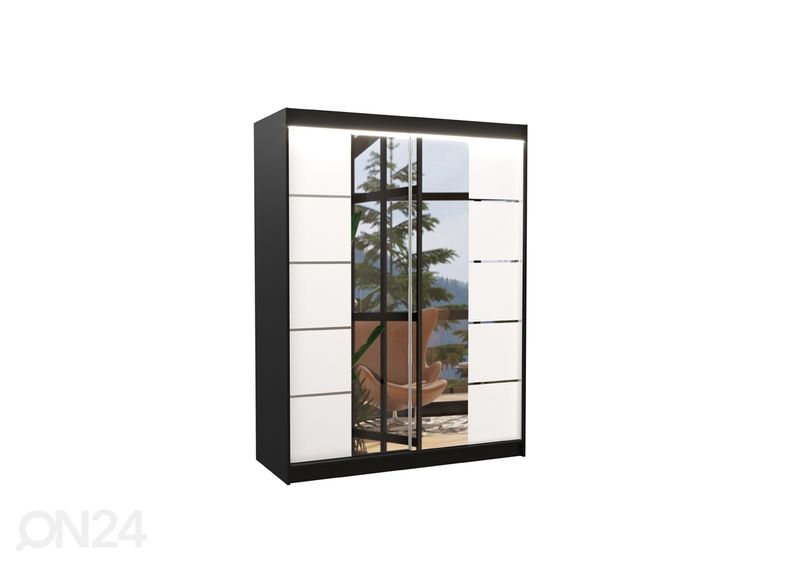 Liukuovikaappi Pelle I 150 cm + LED kuvasuurennos