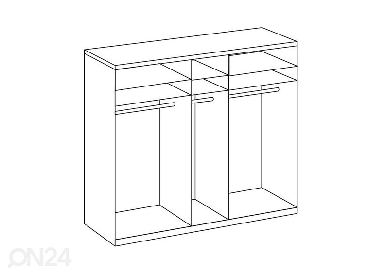 Liukuovikaappi Portfield h236x250 cm kuvasuurennos