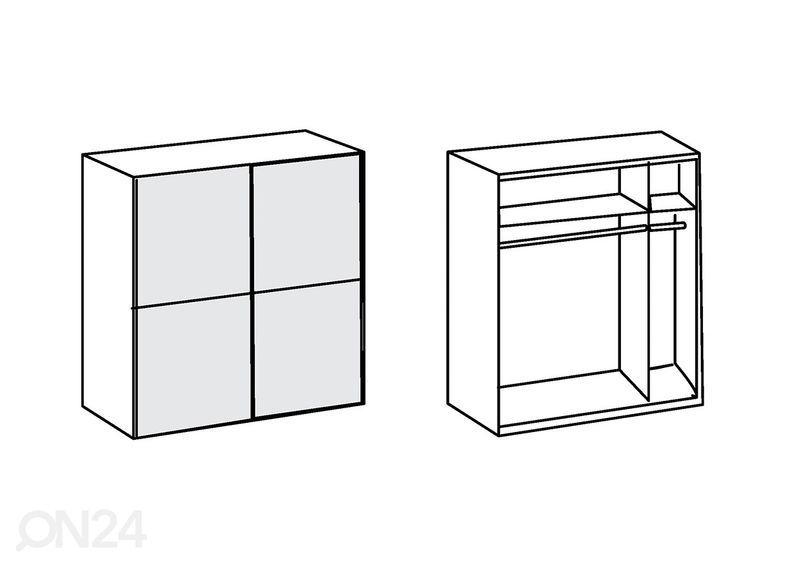 Liukuovikaappi Queen 135 cm kuvasuurennos