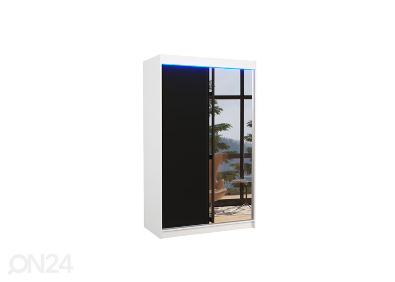Liukuovikaappi Reine I 120 cm + LED kuvasuurennos