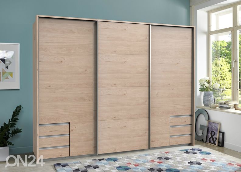 Liukuovikaappi Seattle (raamilla) 278 cm kuvasuurennos