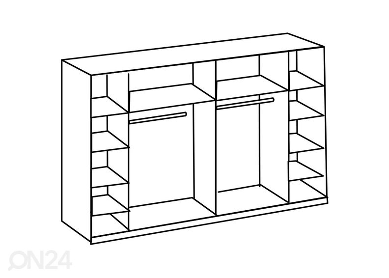 Liukuovikaappi Stockholm 270 cm kuvasuurennos
