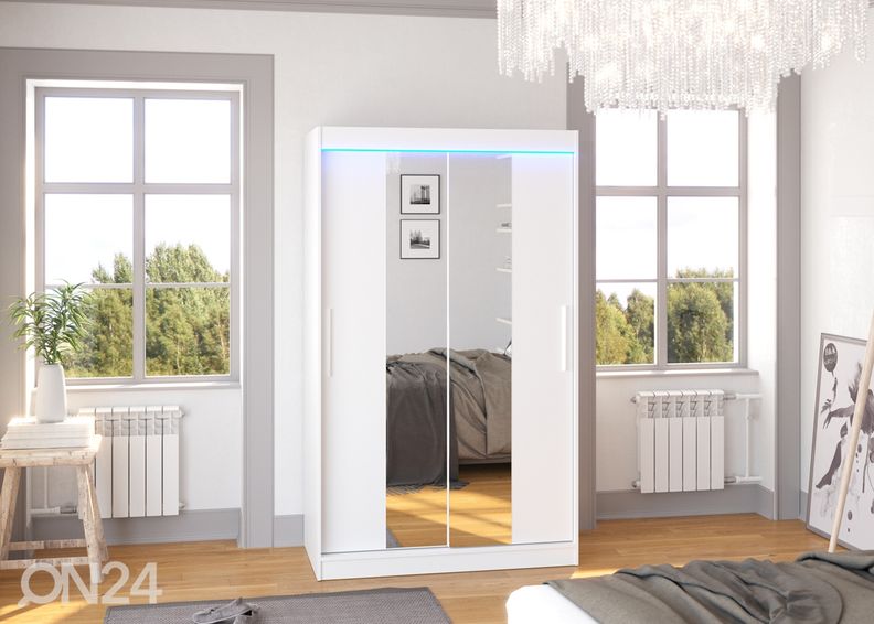 Liukuovikaappi Susana I 120 cm + LED kuvasuurennos