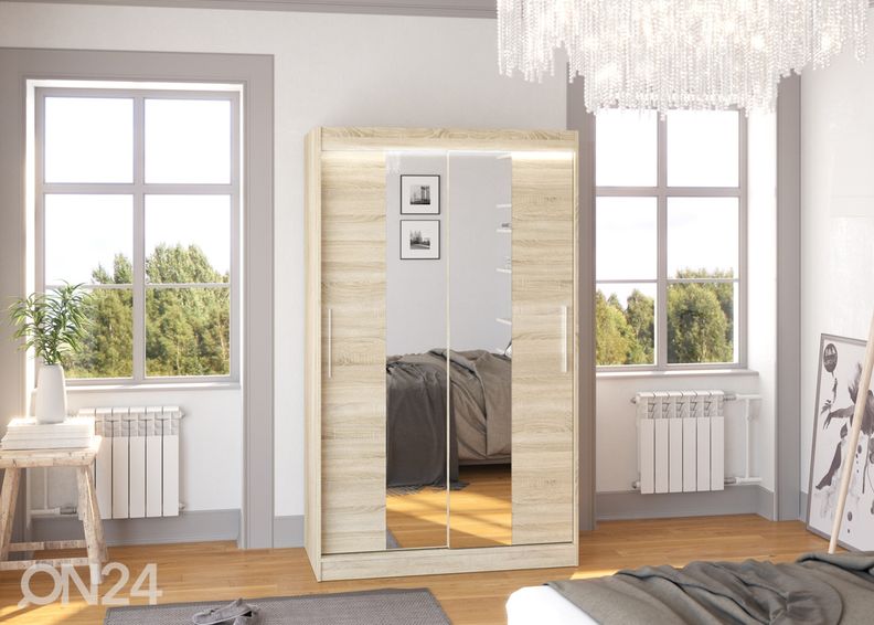 Liukuovikaappi Susana I 120 cm + LED kuvasuurennos