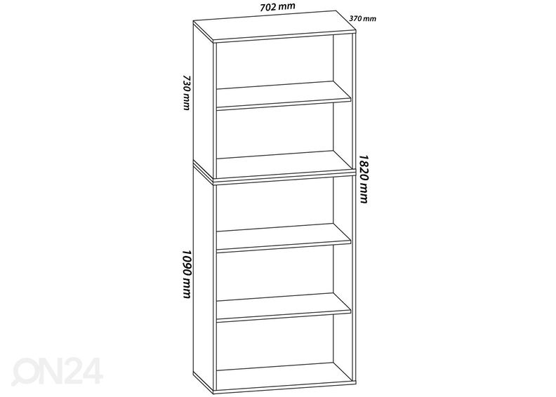 Liukuovinen toimistokaappi Lona XXL 70 cm kuvasuurennos