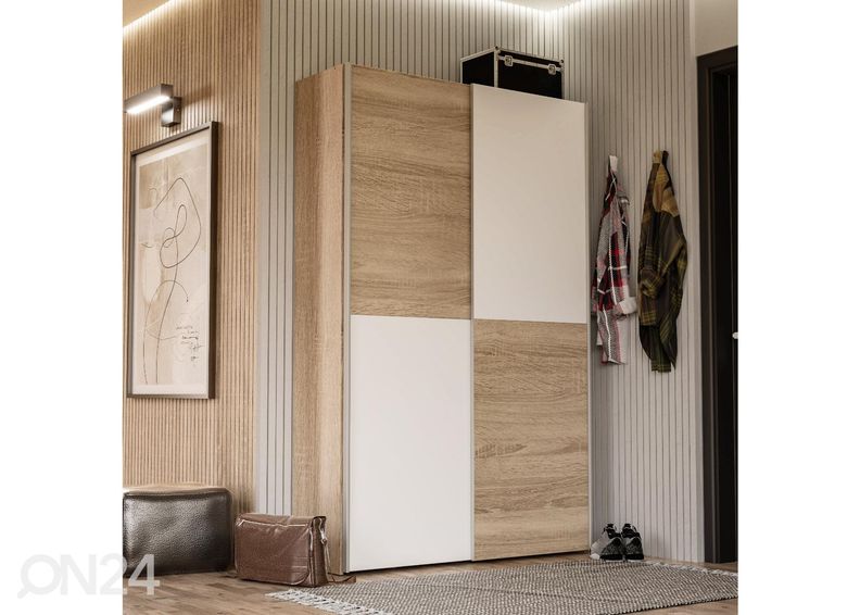 Liukuovinen vaatekaappi Willis 120 cm kuvasuurennos