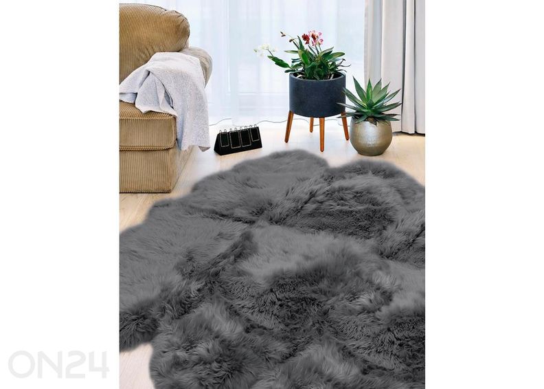 Luonnollinen lampaantalja Merino carbon Octo ±170x180 cm kuvasuurennos