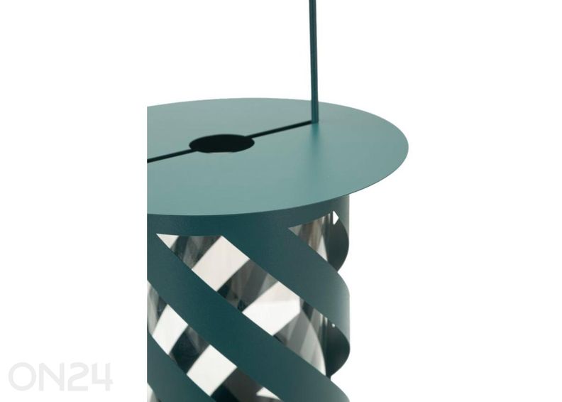 Lyhty Saturno Ø 23x43 cm, petroolinsininen kuvasuurennos