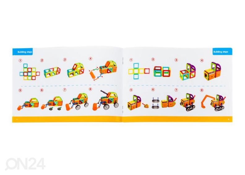 Magneetti rakennussarja Työkoneet 162 kpl Magical Magnet kuvasuurennos