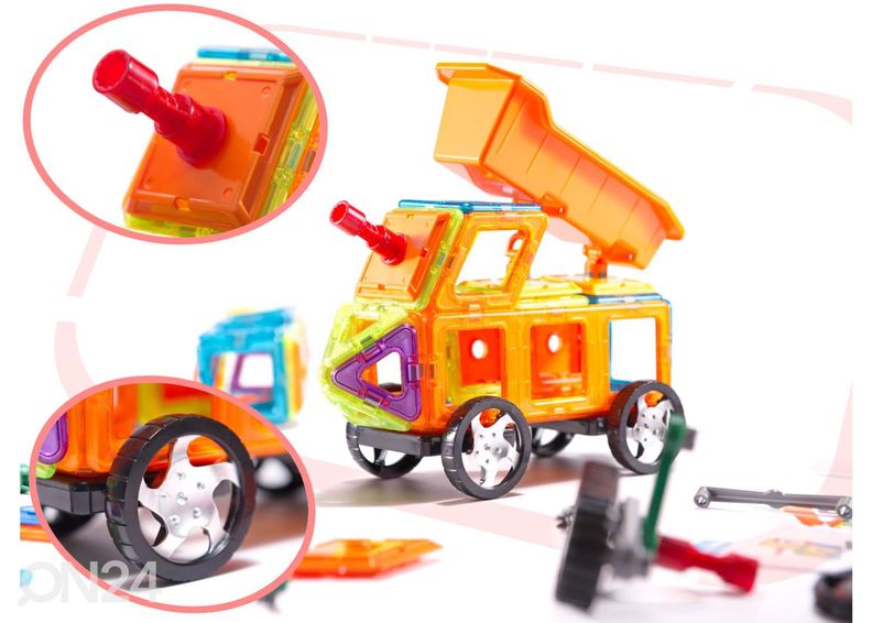 Magneetti rakennussarja Työkoneet 162 kpl Magical Magnet kuvasuurennos