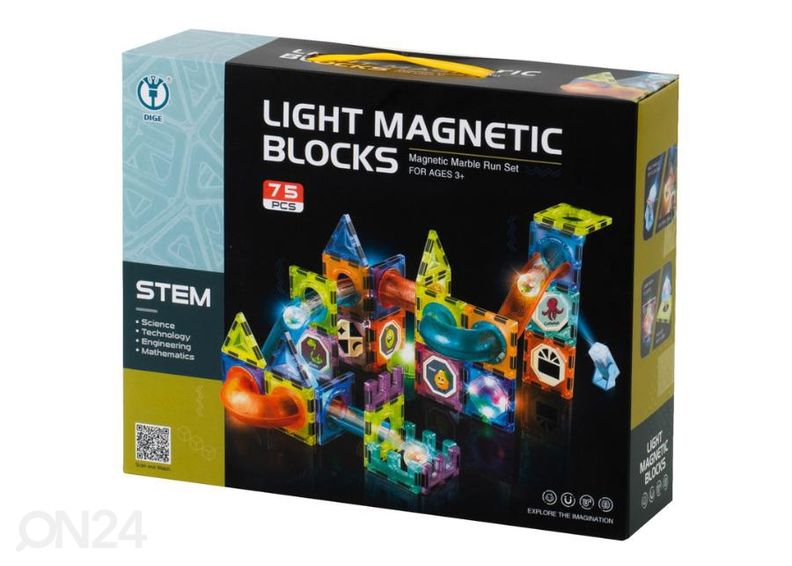 Magneettipalikoiden kuularata 75 kpl kuvasuurennos