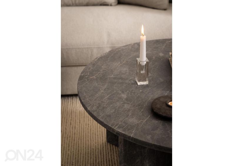 Marmori sohvapöytä Victoria Ø90 cm kuvasuurennos