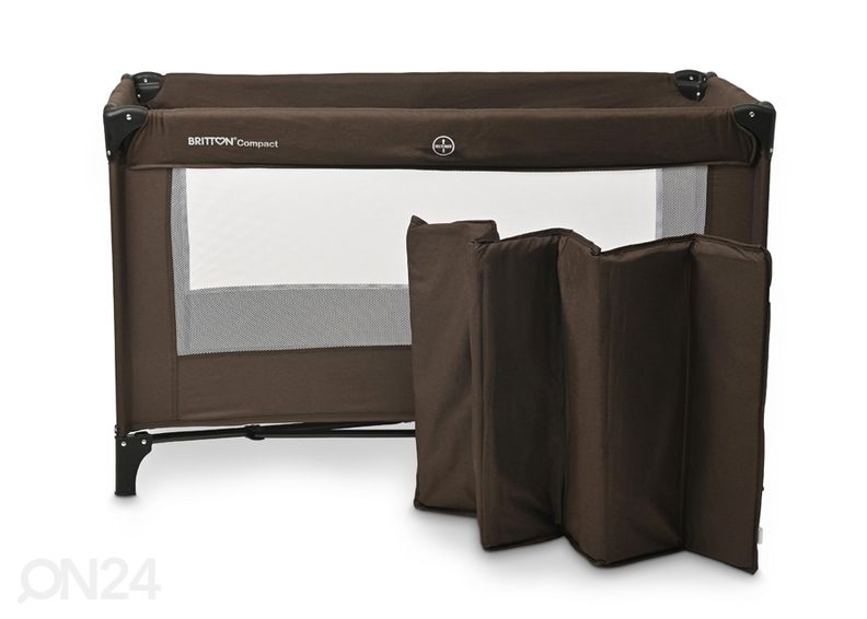 Matkasänky Britton Compact, tummanruskea kuvasuurennos