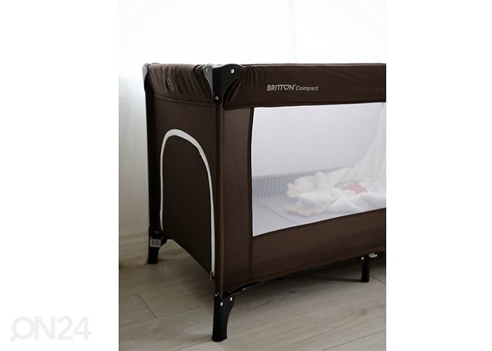 Matkasänky Britton Compact, tummanruskea kuvasuurennos