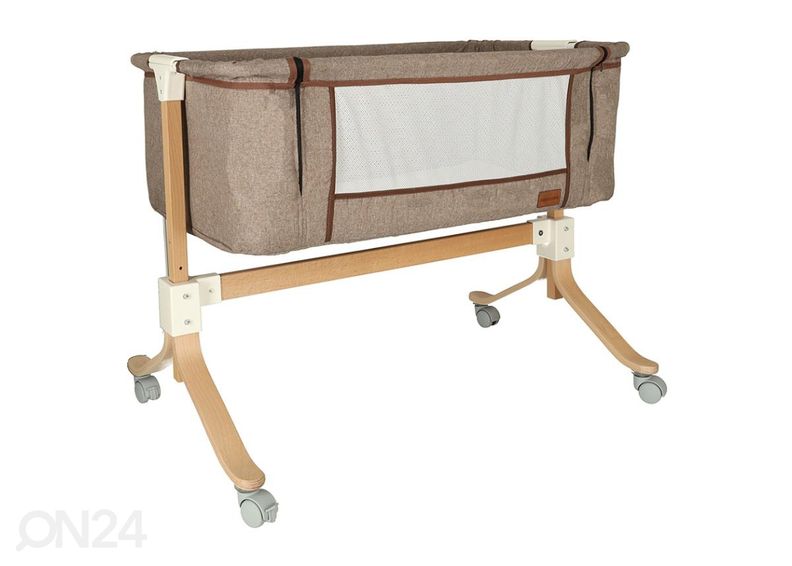 Matkasänky / lasten kehto pyörillä, ruskea kuvasuurennos