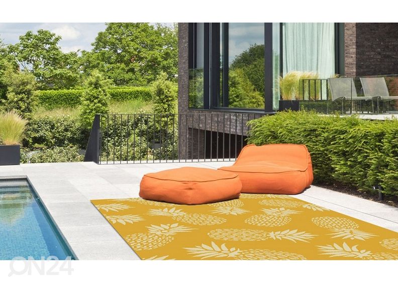 Matto Ananas Yellow 133x190 cm kuvasuurennos
