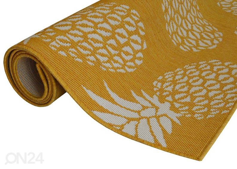 Matto Ananas Yellow 133x190 cm kuvasuurennos