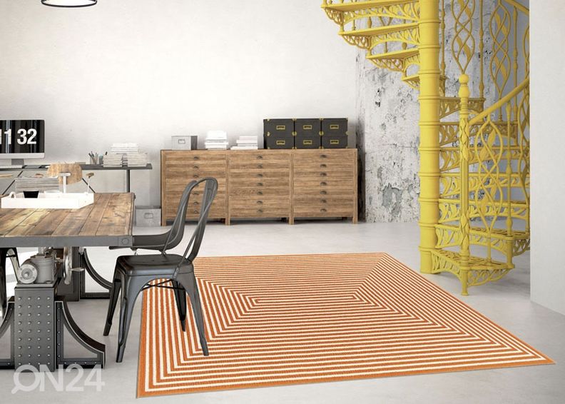 Matto Braid Orange 200x285 cm kuvasuurennos
