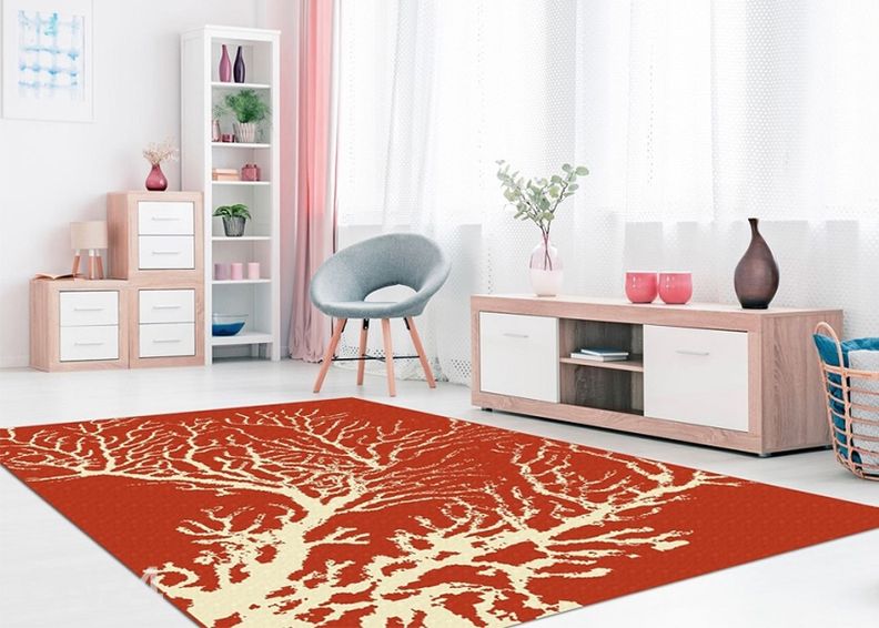 Matto Coral Red 133x190 cm kuvasuurennos