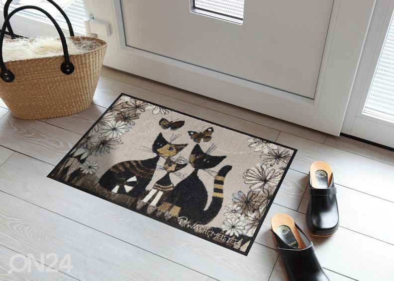 Matto Gatti con Fiori 50x75 cm kuvasuurennos