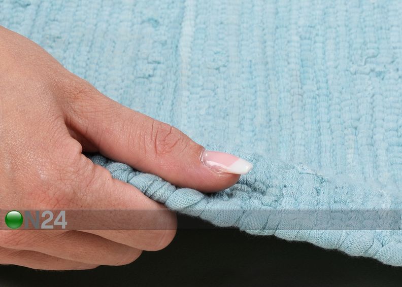 Matto Happy Cotton 60x120 cm, vaaleansininen kuvasuurennos