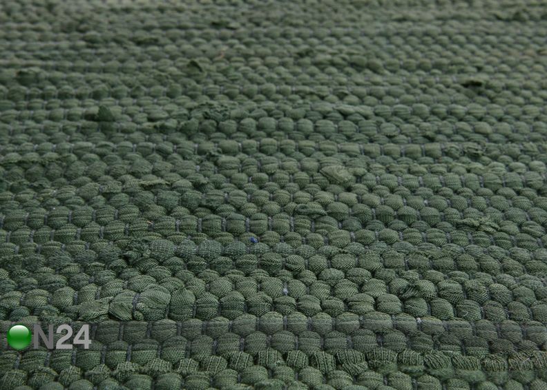 Matto Happy Cotton Uni 160x230 cm, tummanvihreä kuvasuurennos