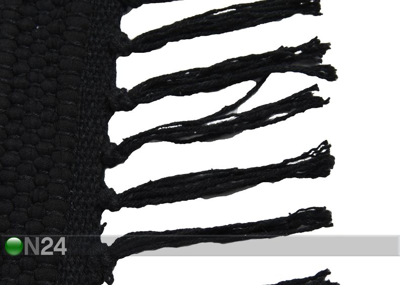 Matto Happy Cotton Uni 60x120 cm, musta kuvasuurennos