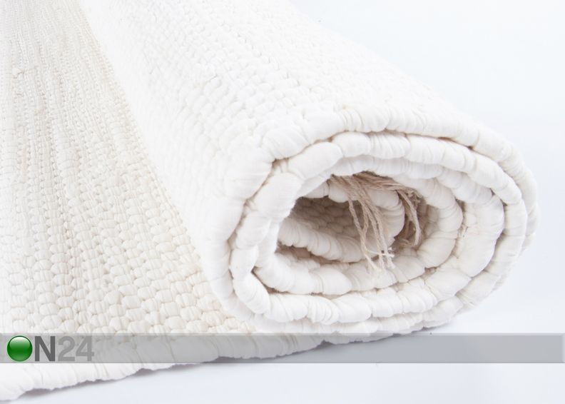 Matto Happy Cotton Uni 60x120 cm, valkoinen kuvasuurennos